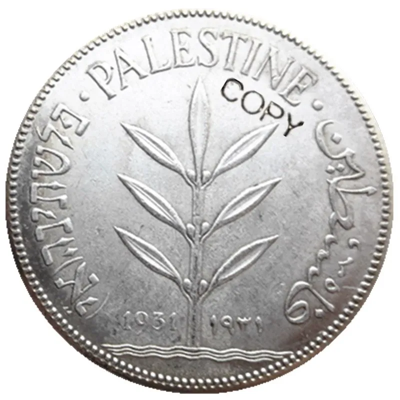 Komplekts(1927-1942)8PCS Izraēlas un Palestīnas Britu Mandāta 100 Mils Sudraba Pārklājumu Monētu Kopijas
