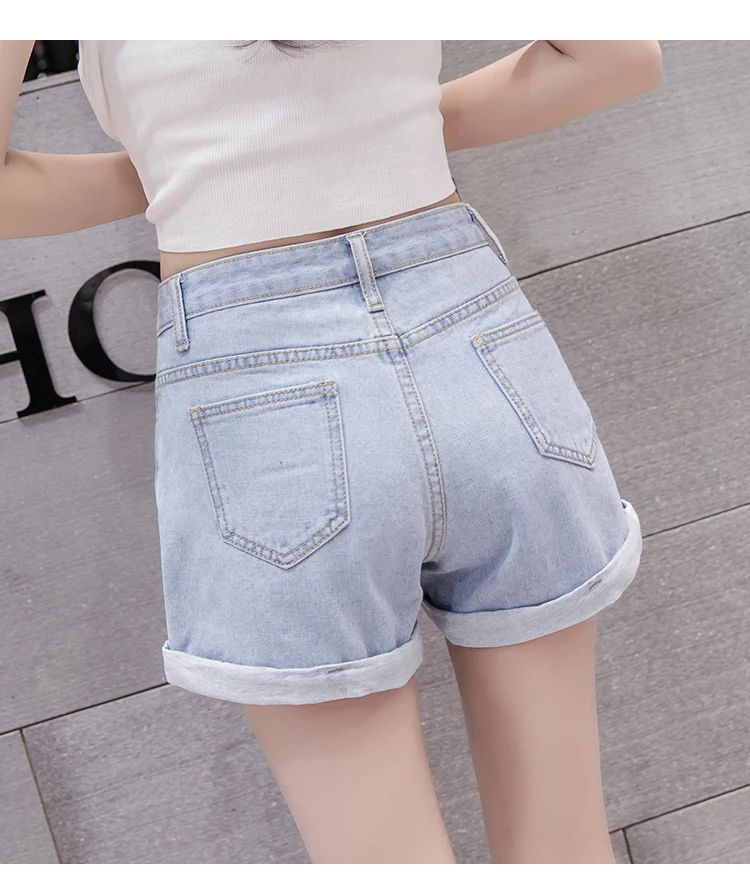Korejas Sieviešu augsto vidukli, džinsa bikses, 2019. gada vasarā Liela izmēra Atpūtas Dāmas džinsa bikses, Jauniešu apģērbi Vintage sexy zīmolu bikses