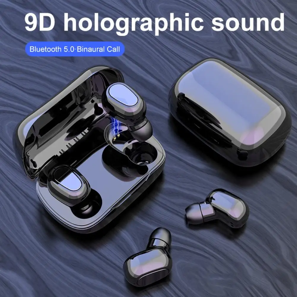 L21 TWS Bezvadu Bluetooth 5.0 Ūdensizturīgs Sporta Earbuds, Austiņas Ar Mikrofonu Stereo Mūzika pie Auss liekamā daļa Spēļu Austiņas