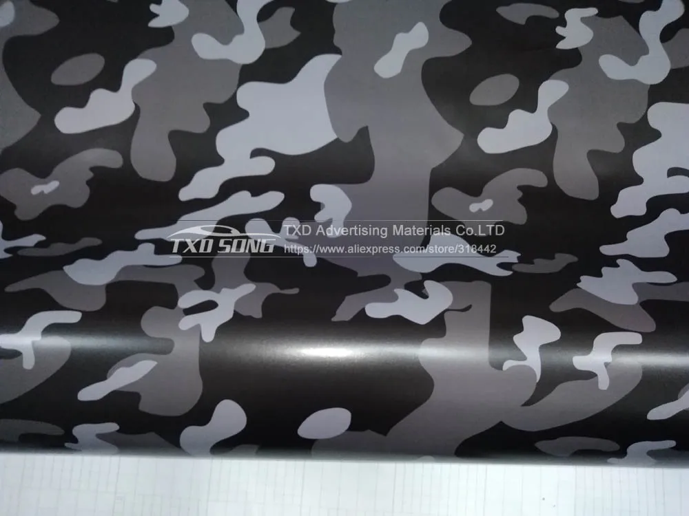 Labas kvalitātes Melnās Kamuflāžas Auto Vinyl Wrap Filmu Roll Folija Uzlīmes Lapa Burbulis Bezmaksas Velosipēdu Konsoles Datoru Mehānisko