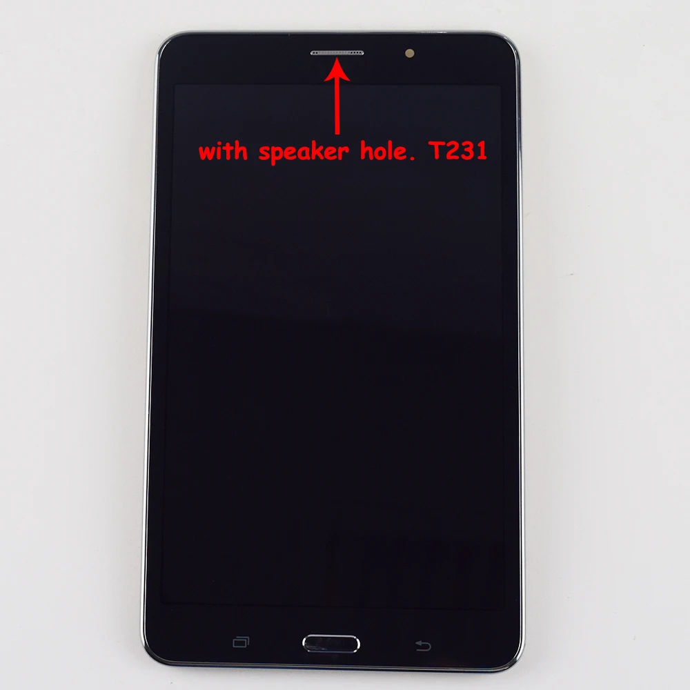 LCD displejs Priekš Samsung Galaxy Tab 4 7.0 T230 SM-T230 T231 SM-T231 LCD Displejs Ekrānā Pieskarieties Ekrāna Digitizer Sensora Montāža Ar Rāmi