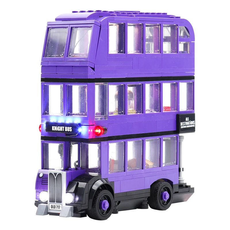 LED apgaismojums komplekts lego 75957 Harija Potera Sērijas Autobusu Radītājs Pilsētas tehnikas Bloki Rotaļlietas (Tikai Gaismas, nav bloki))