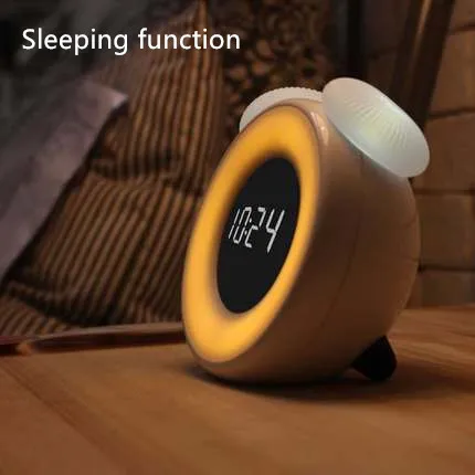 LED izslēgtu modinātāju radošo guļamistabas gultas elektronisko pulksteni smart bērniem cute karikatūra uzlādējams nakts gaisma