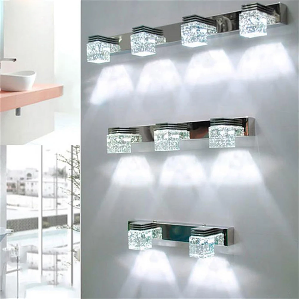 LED Sienas Lampas Kristāla Spoguļa Priekšā Gaisma Vannas kosmētiku, Sienas lampas Modernās guļamistabas, viesistabas sienas brā apgaismojuma armatūra