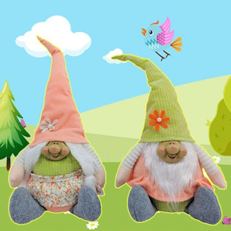 Lieldienu Zaķis Gnome Pavasara Brīvdienu Mājas Plīša Apdare Roku Darbs Trušu Zviedrijas Tomte Elf Rotājumi