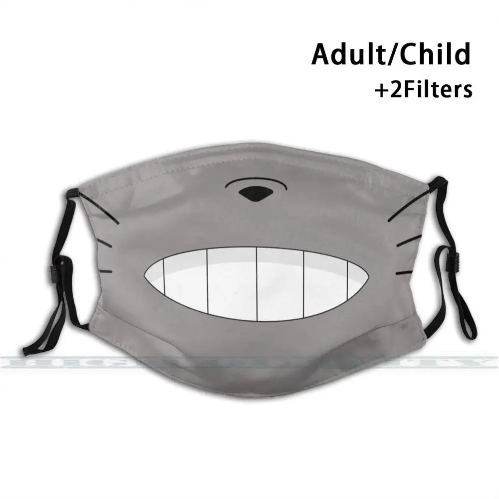 Lielu Smaidu Mazgājams Atkārtoti Moderns Mutes, Sejas Maskas Ar Filtriem Bērnu, Pieaugušo Totoro Ghibli Anime Animācija Geek Video Spēles