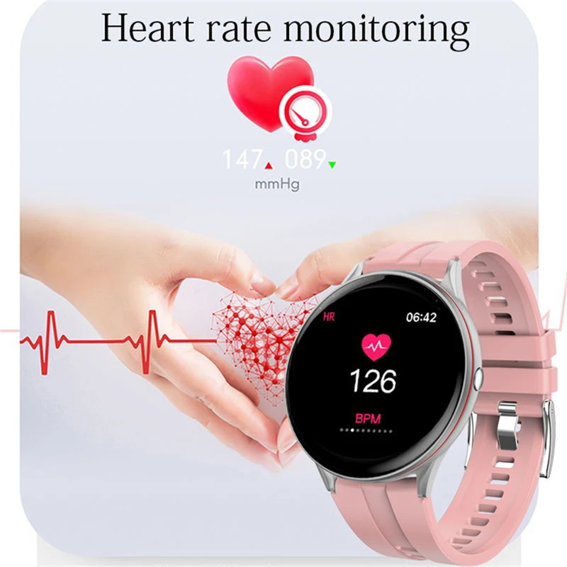 LIGE Jauniem Vīriešiem Un sievietēm, Pilna touch screen Smart skatīties daudzfunkcionālā Sporta sirdsdarbība, Asins spiediena Monitoringa Smartwatch +Kaste