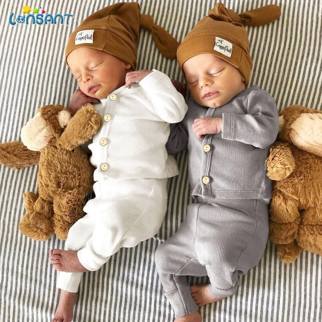 LONSANT Baby Boy Meitene Mīksta Pidžamas Apģērbu Komplekts Sleepwear Naktsveļu Apģērbs Jaundzimušajiem Zīdaiņiem un Bērniem Audums Bērnu Apģērbiem N30