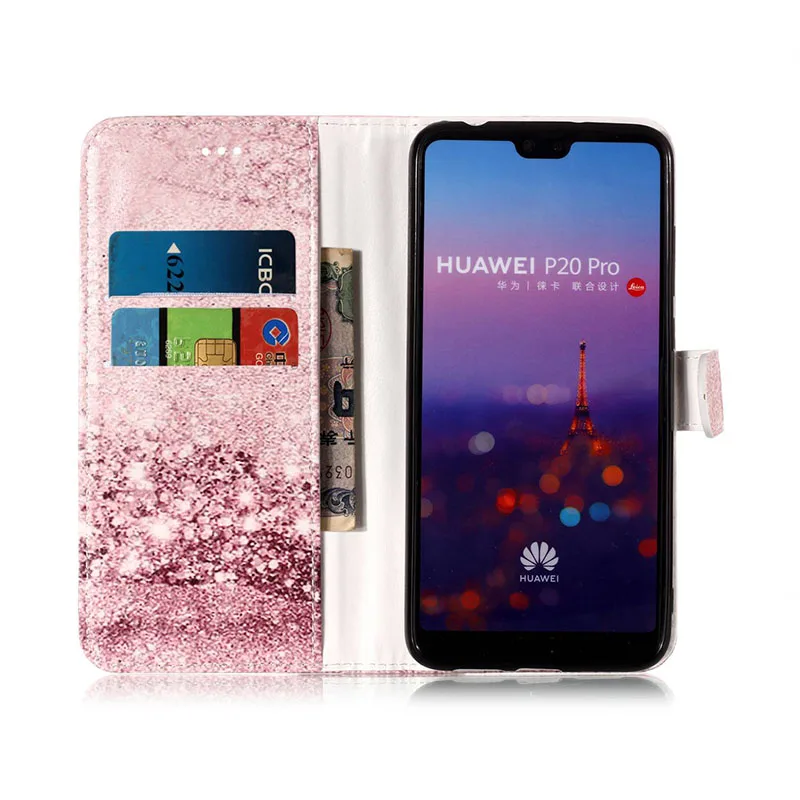 Luksusa Flip Ādas Kartes slots, Maks Gadījumā Huawei Mate 10 Pro Vāks Huawei P20 Plus Y9 2018 P9 Lite Mini Triecienizturīgs Gadījumos