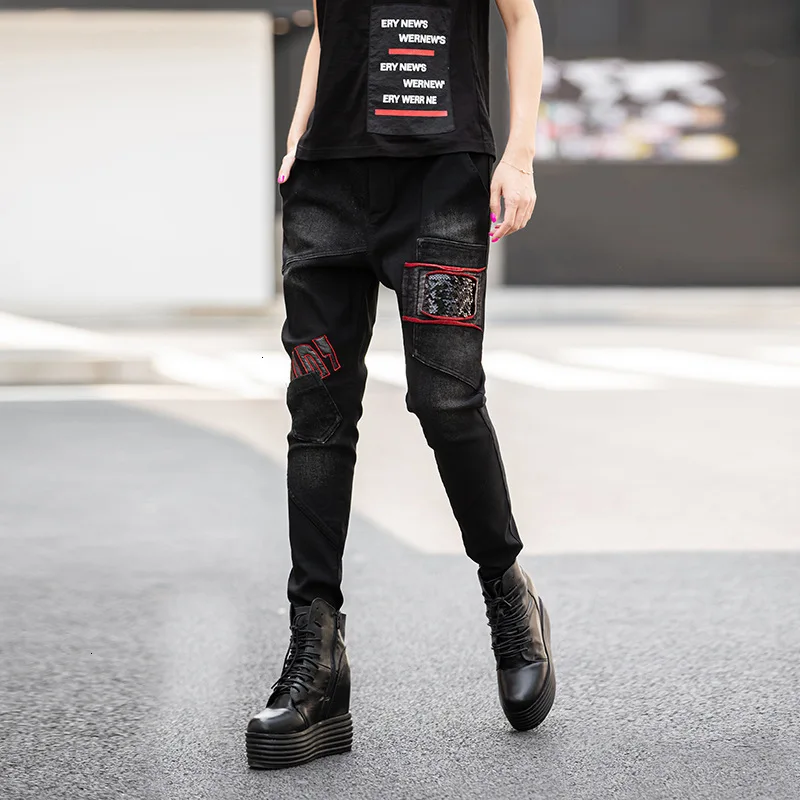 Max LuLu 2019 Ziemas Modes Korejas Luksusa Punk Harēma Bikses Sievietēm Elastīgs Raibs Vintage Jeans Sieviešu Siltu Kažokādas Džinsa Bikses