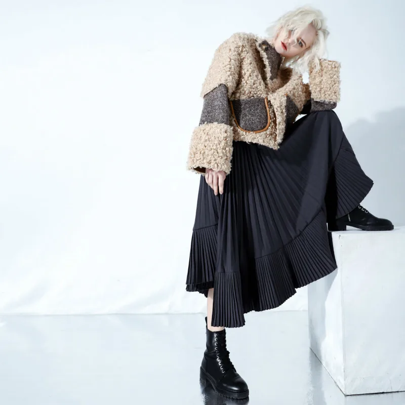 Max LuLu Modes Luksusa Korejas Vējjaka Dāmas Vintage Ādas Apģērbu Sieviešu Ziemas Jakas Ikdienas Siltu Kažokādas Mēteļi Plus Lieluma