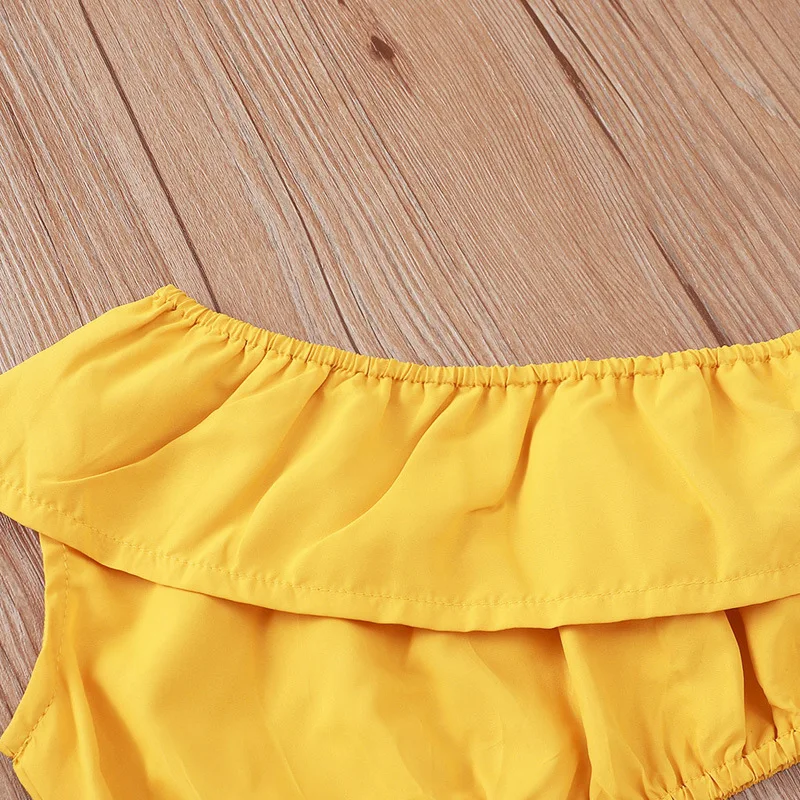 Meitene Set Baby Toddler Meitenes Apģērbs, Apģērbu Vasaras T-krekls, Svārki Ziedu Loku Mini 2gab Uzstādīt Jaunu Cute 6M-4Y
