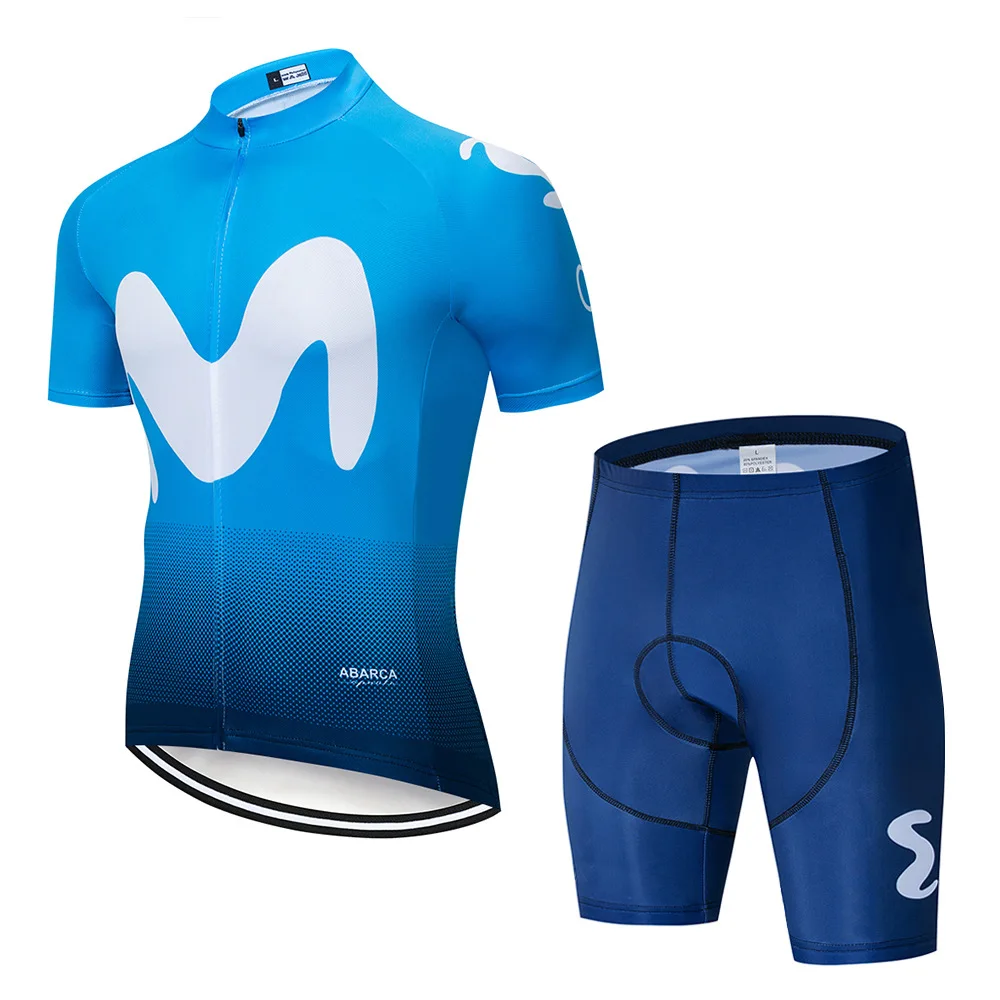 Melns movistar Velo Apģērbs Velosipēdu jersey Ātri Sausas completo ciclismo estivo 2020. gadam Riteņbraukšana Jersey 12.D velosipēds šorti