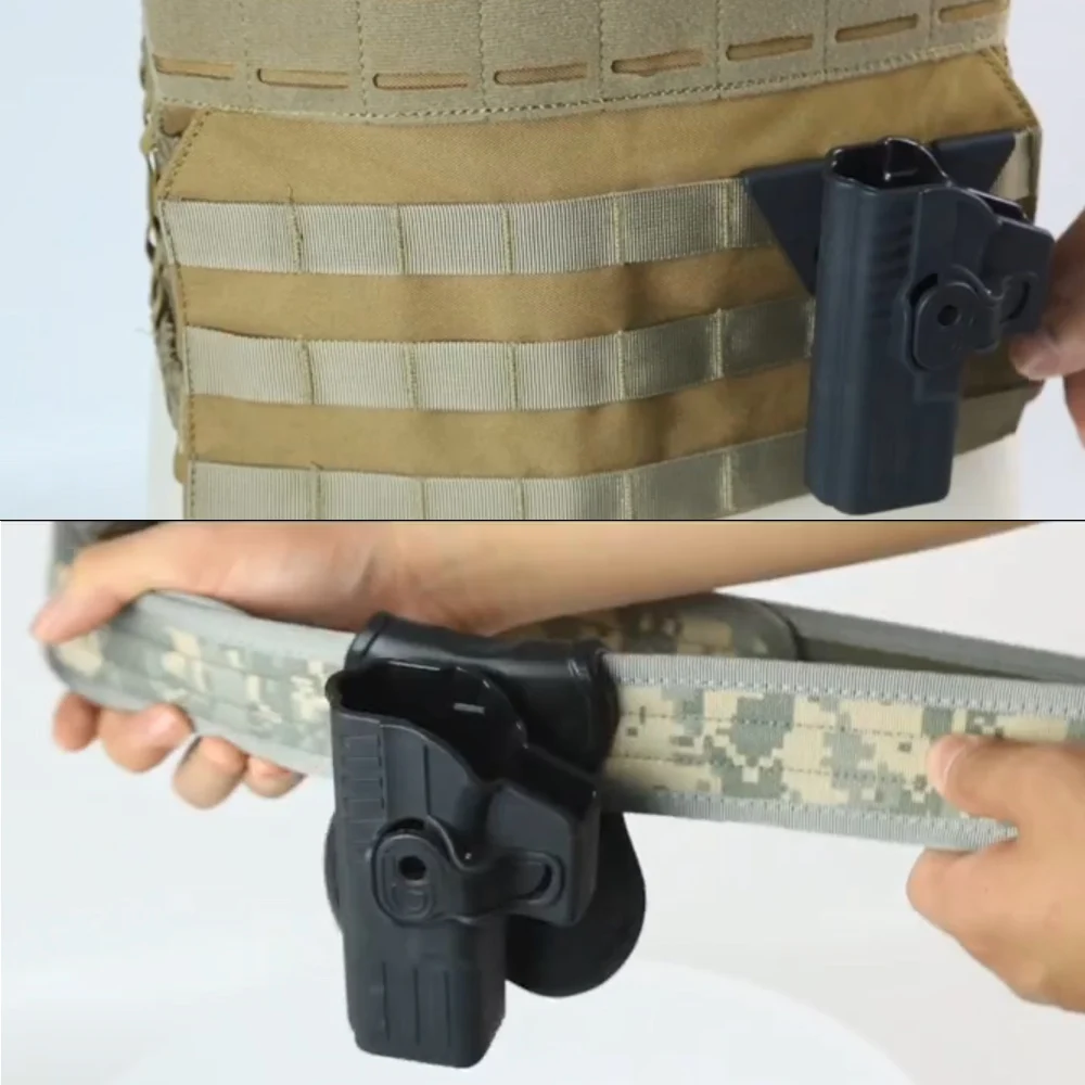 Militāro Gloks Tactical Holster Airsoft Gun Lietā Jaunu MOLLE Sistēmas Ātri Pull Glock Pistole Kreisajā Rokā, Labajā Rokā Pistoli Makstis