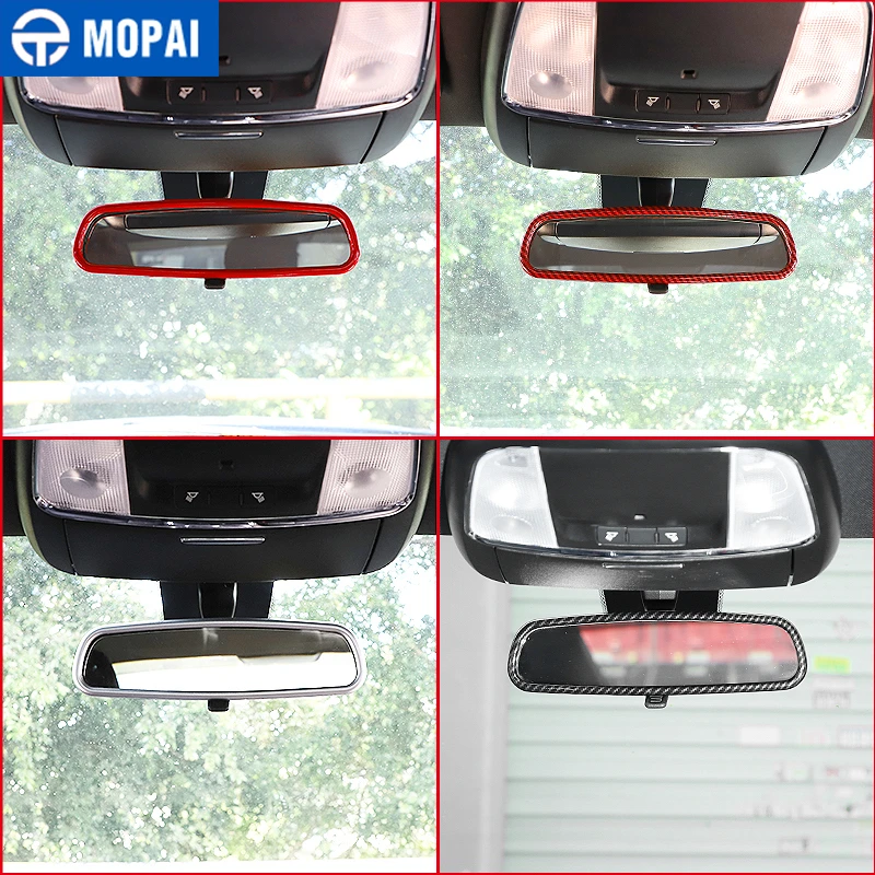 MOPAI Interjera Ciļņi ABS Automašīnas Iekšējā Atpakaļskata Spoguļa Apdare, Rāmis Vāka Uzlīmes Dodge Charger 2010-2019 Piederumi