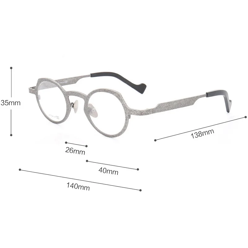 MUZZ Unisex Tīra Titāna Rāmji Vīriešu Optisko Nelegālo Super Mazo pilna loka Brilles Rāmis augstu tuvredzība, Recepšu Brilles