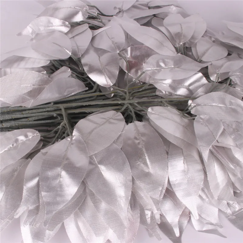 Mākslīgie Zīda Augi Ficus lapas Viltus ziedu Kāzu dekorēšana Home Hotel Veikals Puse Dekori aksesuāri 12PCS/DAUDZ