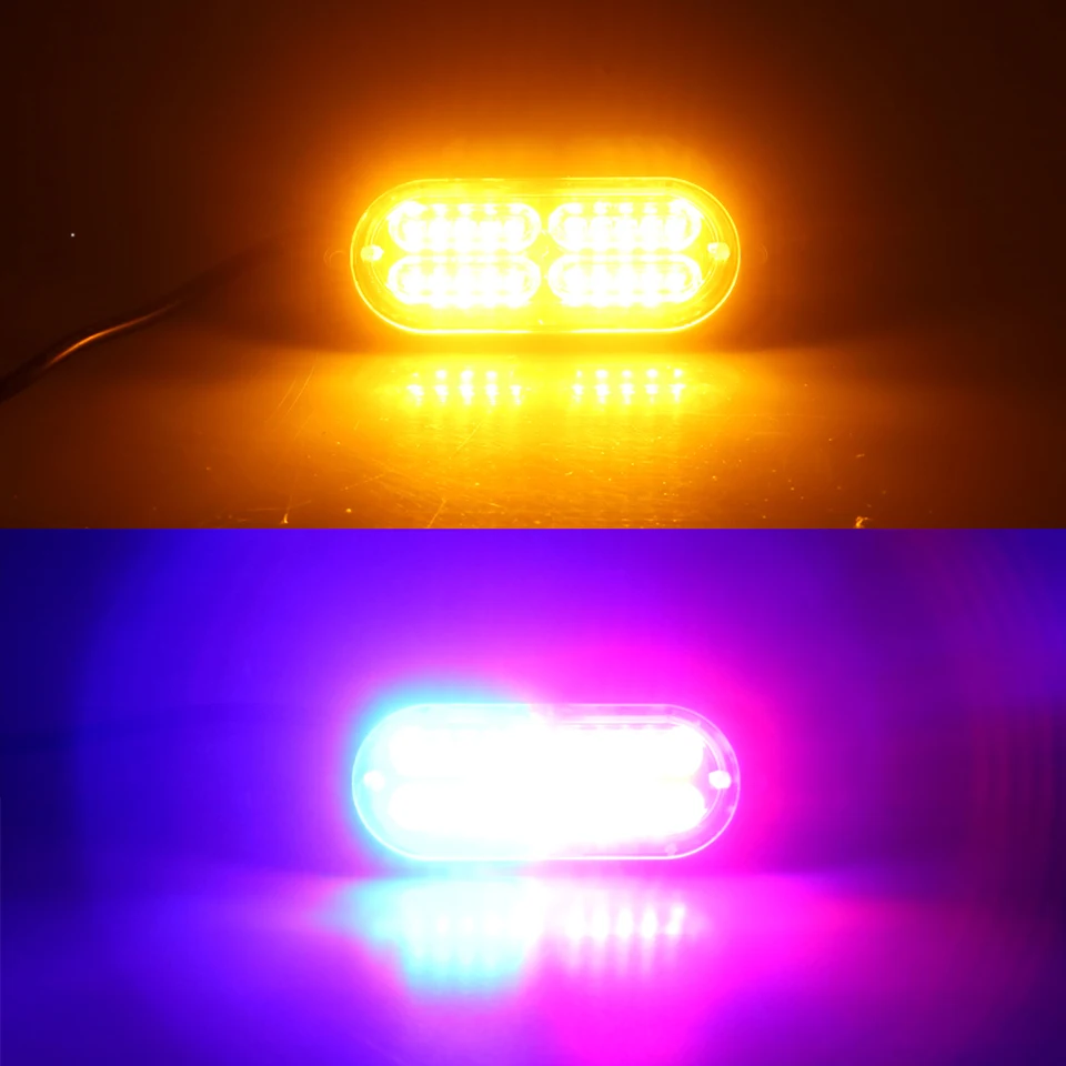 Nlpearl 1x Auto apgaismošanas Strobe Led Gaismas Josla 12V 24V 20 LED Led Avārijas Gaismas Automašīnām, Kravas automašīnu, Piekabju Policijas Gaismas