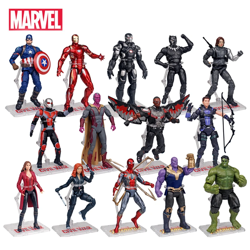 Patiesu Marvel Super Varoņi Avengers Endgame Dzelzs Vīrs Pontons Captain America Spider-Man Rīcības Attēls Modeli, Lelles, Rotaļlietas Bērniem Dāvanas