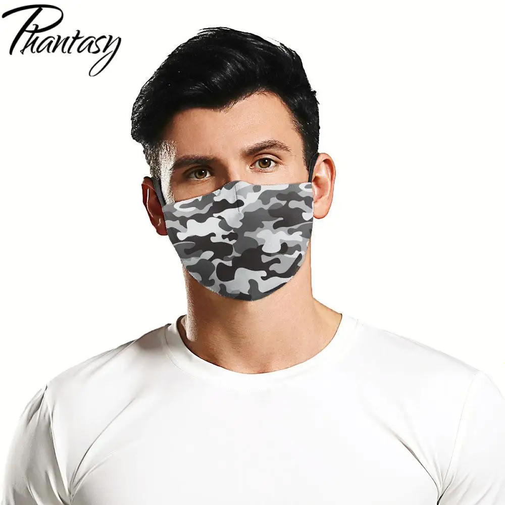 Phantay Modes Aizsardzības PM2.5 Sejas Maska Ikdienas Maskēties Iespiesti Pret Piesārņojumu Mazgājams Audums Mutes Maskas