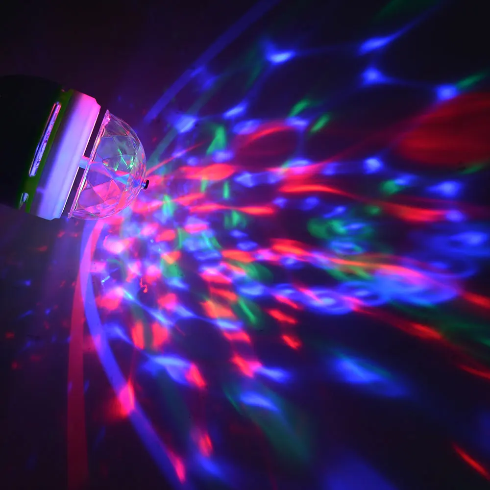 Pilns Krāsas E27 85-265V 110V, 220V RGB Auto Rotējošās Skatuves gaismas LED lampas, Ziemassvētku Atmosfēru LED Nakts gaismas Prožektoru Spuldzes
