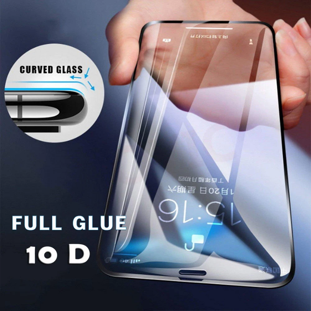 Pilnībā Segtu Rūdīts Stikls iPhone XS Max XR X 8 7 8P 6 6S Plus 11 Pro Screen Protector Luksusa Plēves Stikla 10D Izliektas 10pcs/daudz