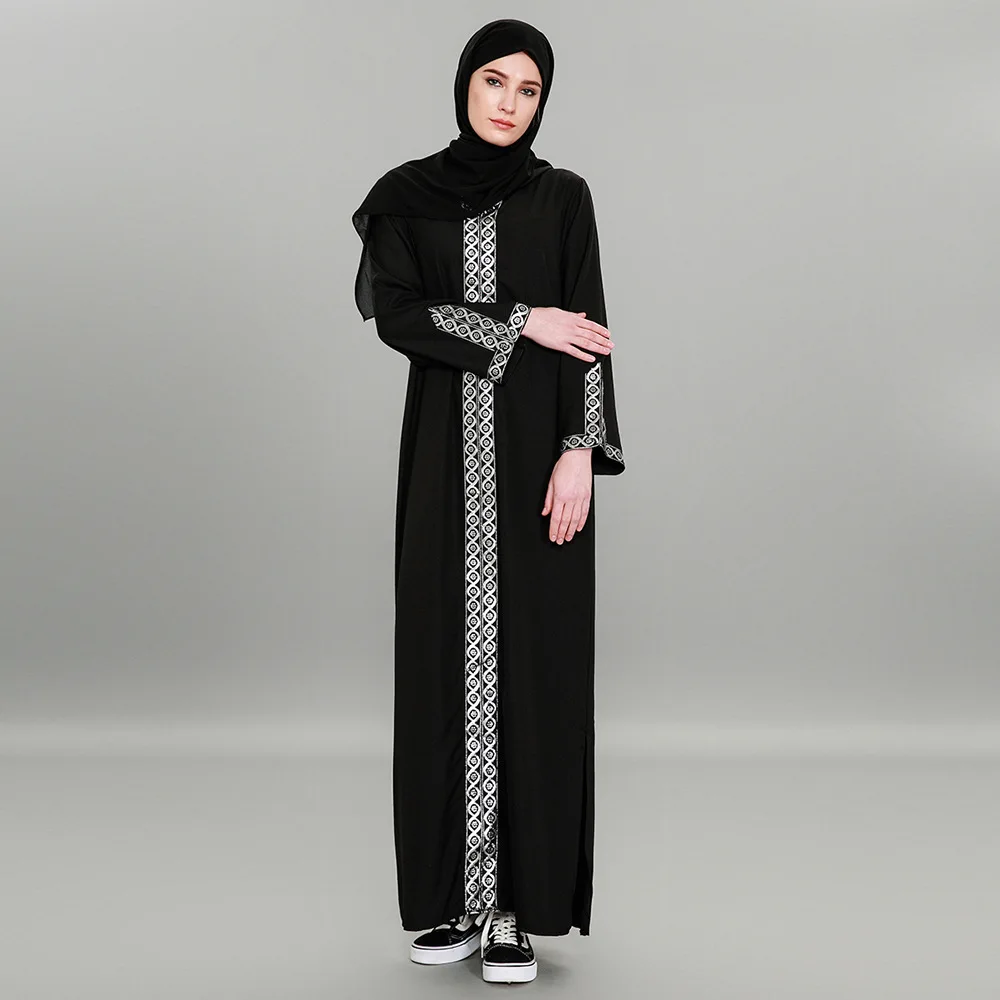 Plus Izmērs M-7XL Musulmaņu Kleita Sievietēm Salaist Zaudēt Kapuci Kleitas Zip Dubajas Arābu Abaya Ilgi Drēbes Kimono Jubah Kaftan Hijab Apģērbs