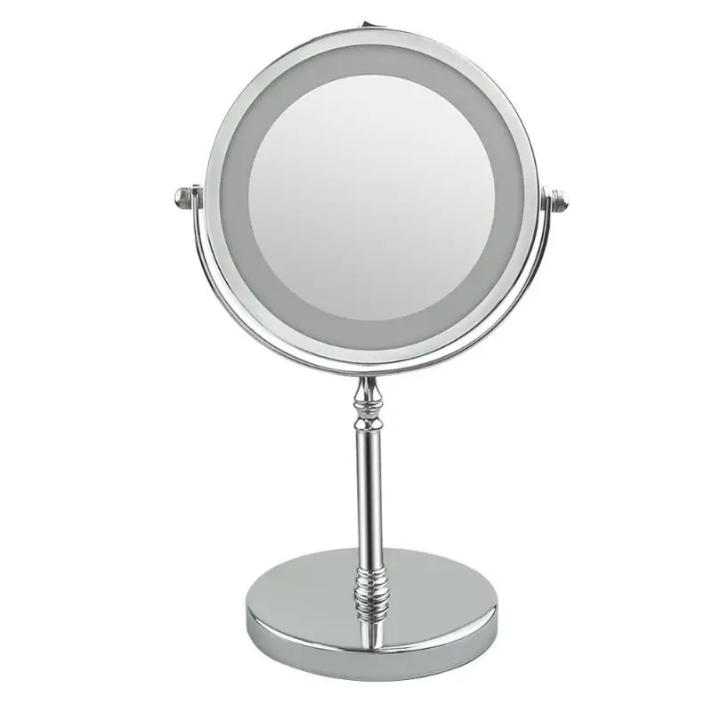 Portatīvā LED Apgaismots Kosmētikas Spogulis, 7 Collu 10x Dual Pusē 360 Grādu Rotējoša Aplauzums Spogulis, Kosmētikas Līdzeklis Sievietēm