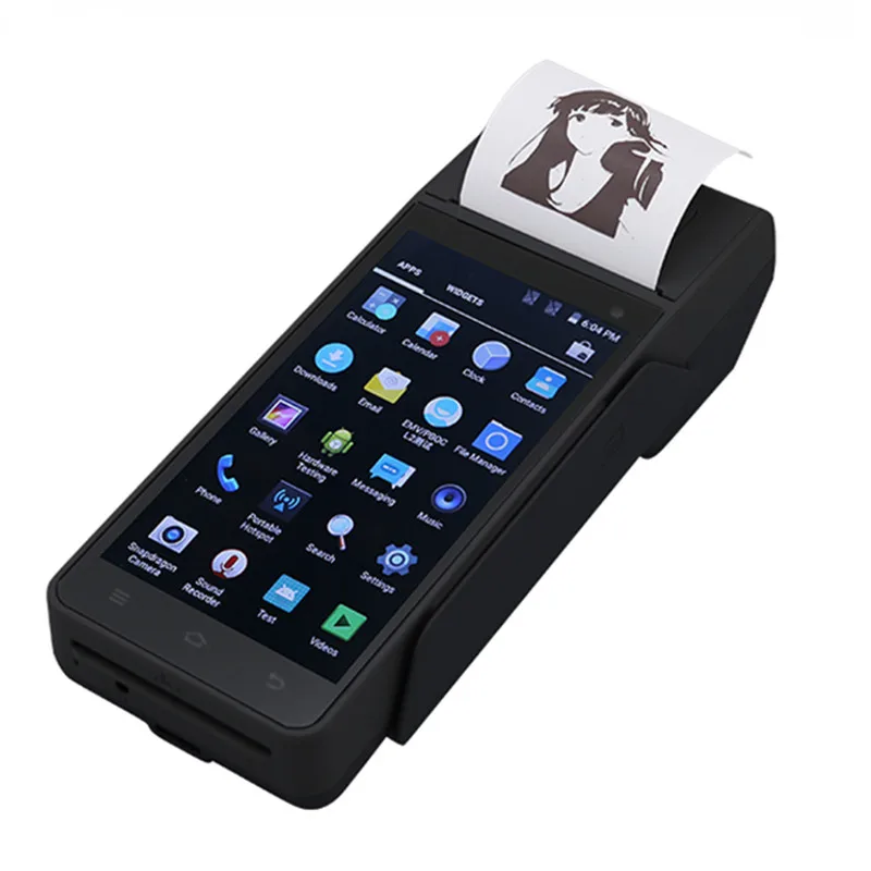 POS terminālu 5 collu Touch screen Raupjās Rokas NFC Magnētisko karšu lasītājs maksājumu Android POS Terminālu ar Printeri