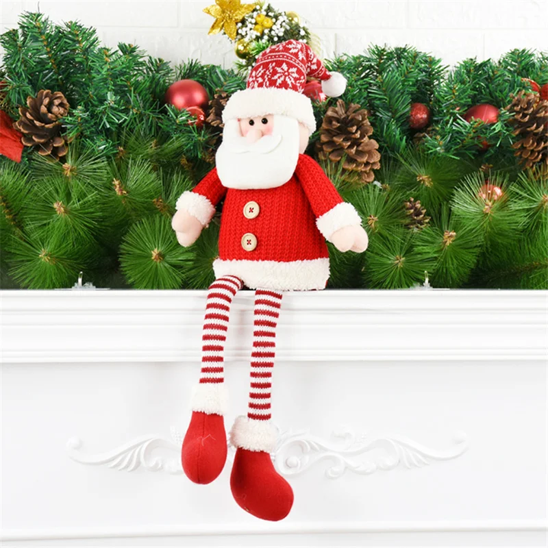 Priecīgus Ziemassvētku Rotājumi, Ziemassvētku Rotājumi, Mājas Ziemassvētki Rotaļlietas Lelle Pakārt Dekoru Sarkanā Ziemassvētku Dāvanas Santa Claus, Sniegavīrs Elk