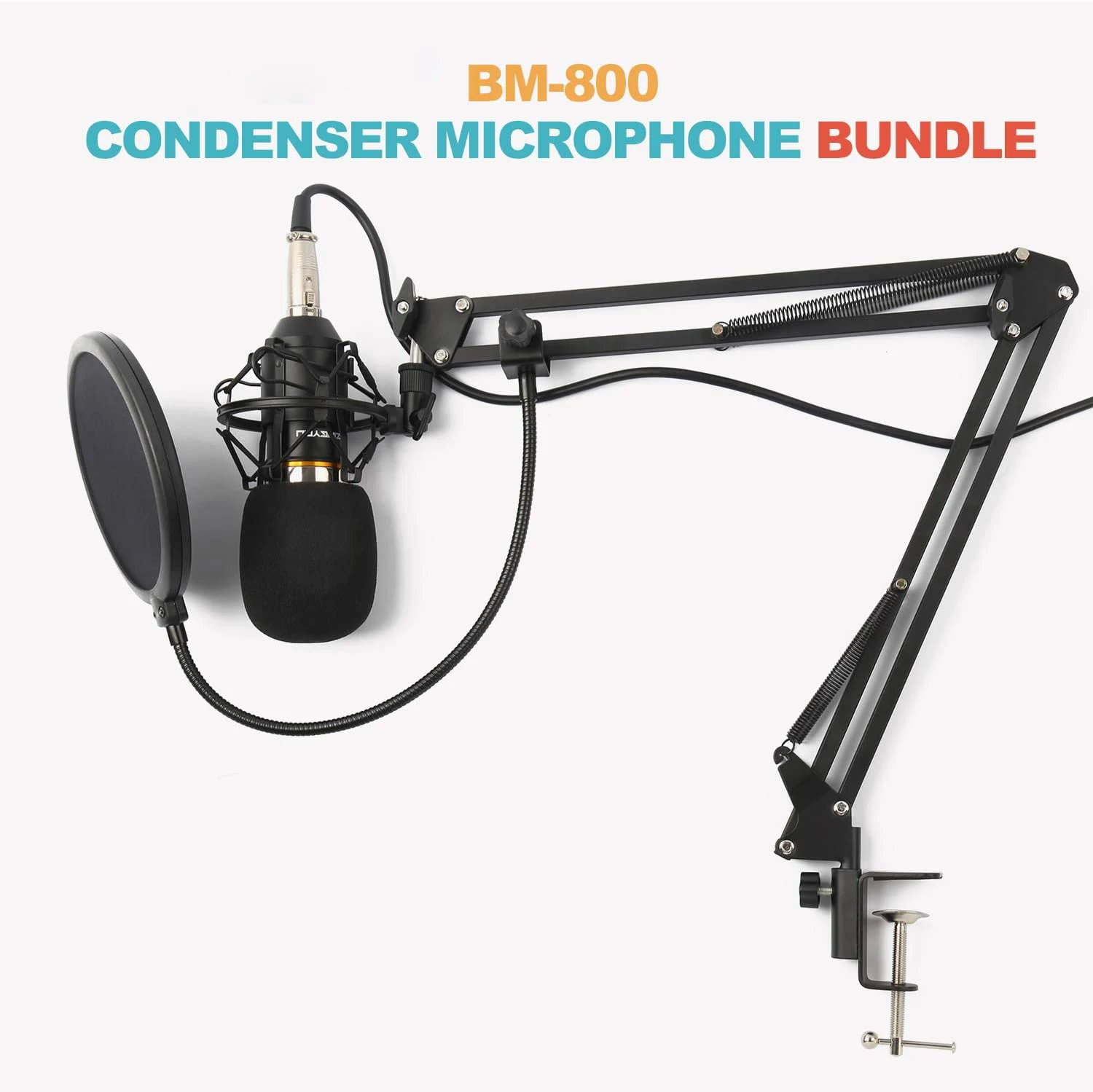 Profesionāls Bm 800 Kondensatora Mikrofons (3,5 Mm Vadu Bm-800 Karaoke BM800 Ierakstīšanas Mikrofons Datoram Karaoke KTV