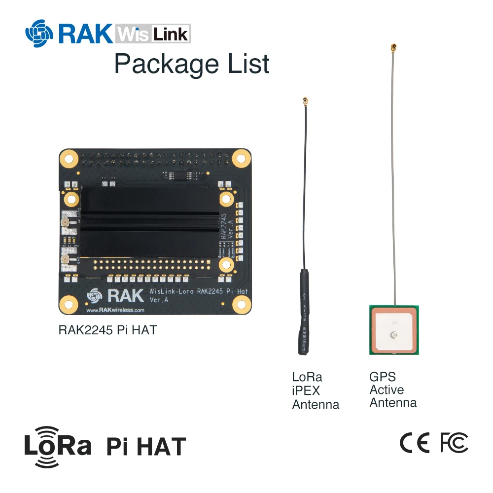 RAK2245 Pi CEPURI LoRaWAN Koncentratoru Modulis Vārti OS WisLink LoRa Valde ar Aveņu Pi, Pamatojoties uz SX1301 GPS Antena Q193