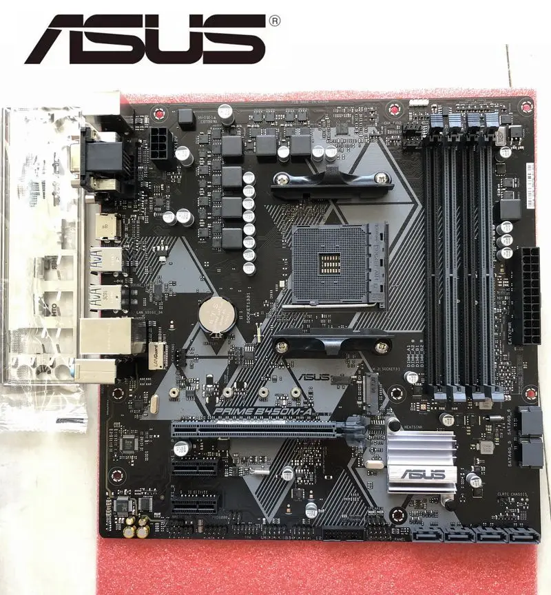 Rakstāmgalda mātesplati ASUS B450M-lielisks AMD B450 AM4 DDR4 atbalsta RYZEN CPU M-ATX AURA RGB IZMANTO mainboard PĀRDOŠANAS