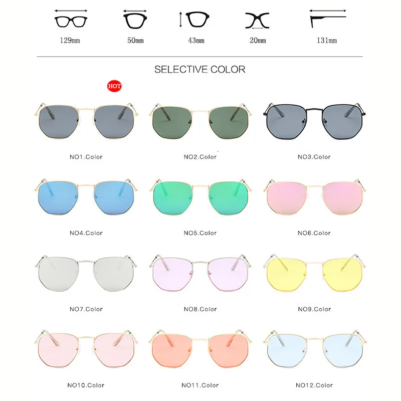 RBROVO 2021. gada Vasaras Daudzstūru Sieviešu Saulesbrilles Vīriešiem Brilles Dāma Luksusa Retro Metāla, Saules Brilles Vintage Spogulis UV400 Oculos De Sol