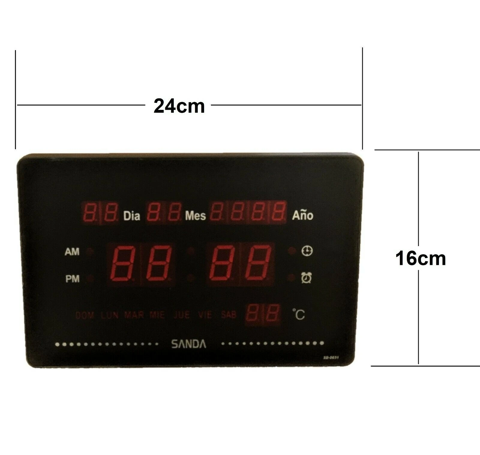 Reloj de Salīdzinot y mesa Digitālo Grande Oficina Temperatura Calendario alarma 220V
