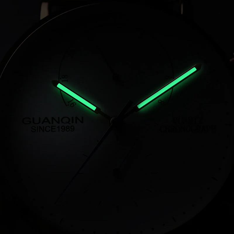 Reloj mujer Sākotnējā GUANQIN 2018 Modes vīriešiem Skatīties Top Zīmola Luksusa Ultrathin Kvarca Pulksteņu Vīriešiem Chronograph HD Gaismas Safīrs