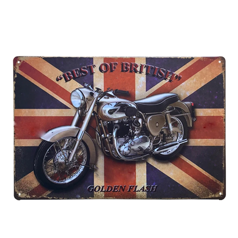 Retro Metāla Vintage Anglijas Motocikliem Metāla Zīmes, Mājas Dekoru Vintage Skārda Pazīmes Pub Vintage Dekoratīvās Plāksnes Metāla Sienas Art