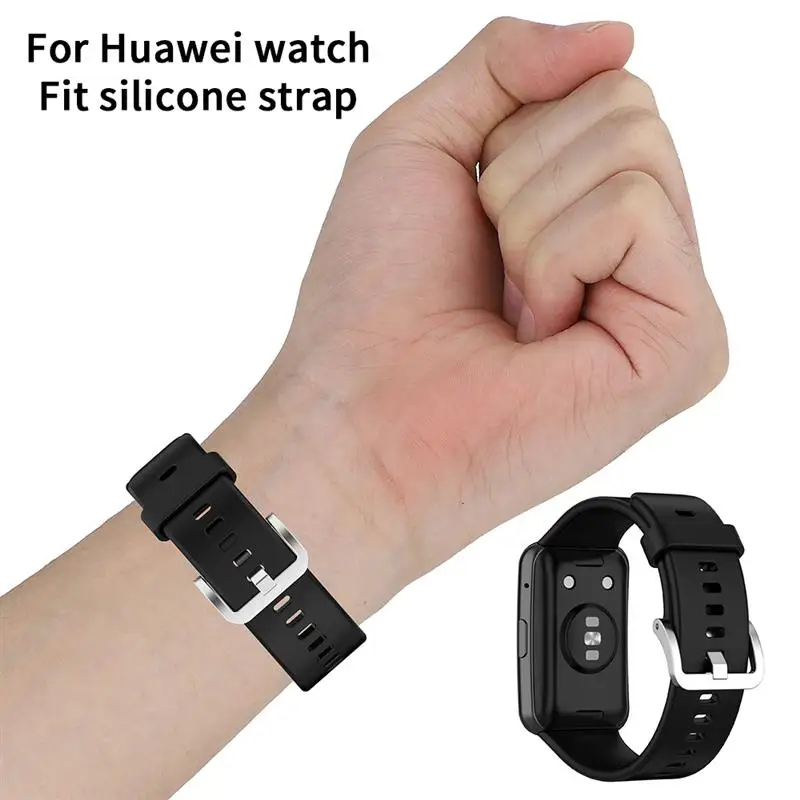 Rezerves Silikona Rokas Sporta Siksna Skatīties Joslas Huawei Skatīties Smart Fit Watch Band Gumijas Siksnas Aproce Aproce