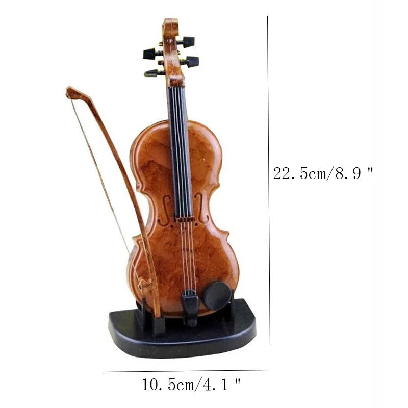 Roku Zīmētas Vijole Music Box Rotājumi Cute Mini Mūzikas Kaste Dzimšanas Dienas Dāvanu Vijole Miniatūras Amatu Mājas Apdare