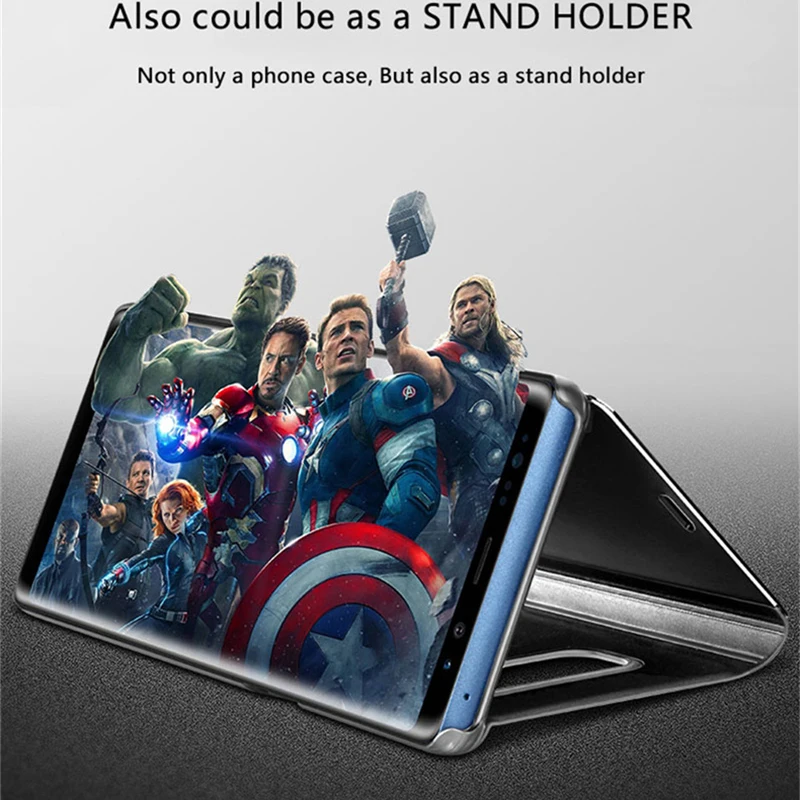 Samsung a41 gadījumā, Smart Mirror Flip Case For samsung Galaxy a41 