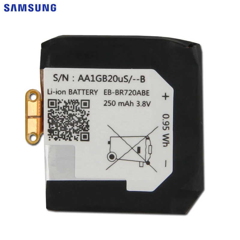 SAMSUNG Oriģinālā Akumulatora EB-BR720ABE Samsung Rīku S2 classic SM-R720 SM-R732 R720 R732 250mAh Nomaiņa Autentisks Akumulators