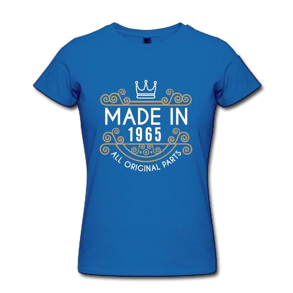 Sievietes Dzimšanas dienas Dāvanu t krekls Pre-kokvilna Izgatavots 1965. Gadā Visas Oriģinālās rezerves Daļas, Sieviešu t-krekli