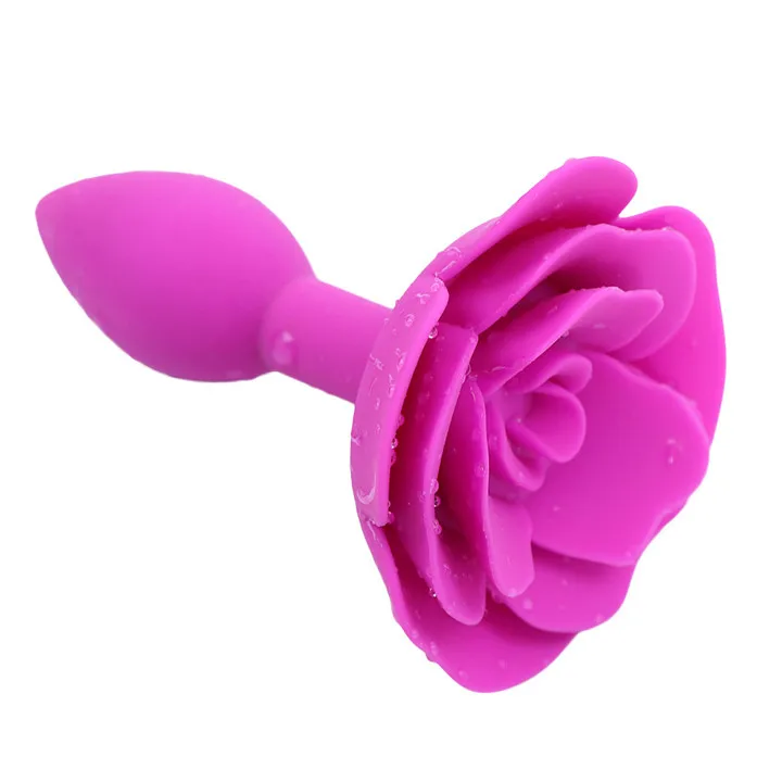 Silikona Reālistisks Dildo Rozā Rožu Ziedu Formas Maksts, Anālais Butt Plug Komfortu Sieviešu Masturbācija Seksa Rotaļlietas Pāris Flirting