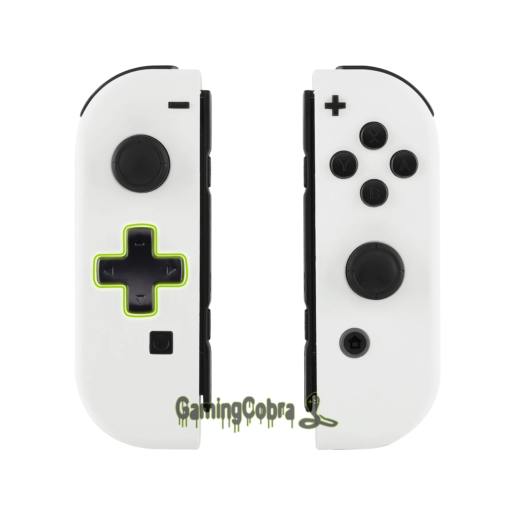 Soft Touch White Kontrolieris Mājokļu (D-Pad Versija), Ar Pilnu komplektu Pogas DIY Nomaiņa Apvalks Gadījumā Nintendo Slēdzis Prieks-Con