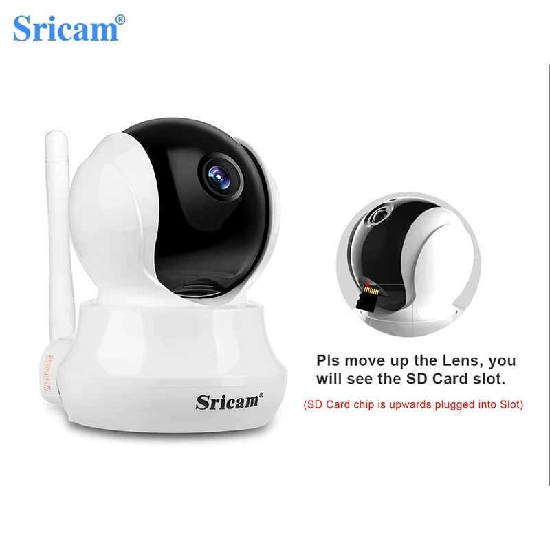 Sricam SP020 HD 3.0 MP IP Kameras 1296P Mini CCTV Wifi PTZ Kameras Smart Mājas Signalizācijas 360° Mobile Remote View Bezvadu Baby Monitor