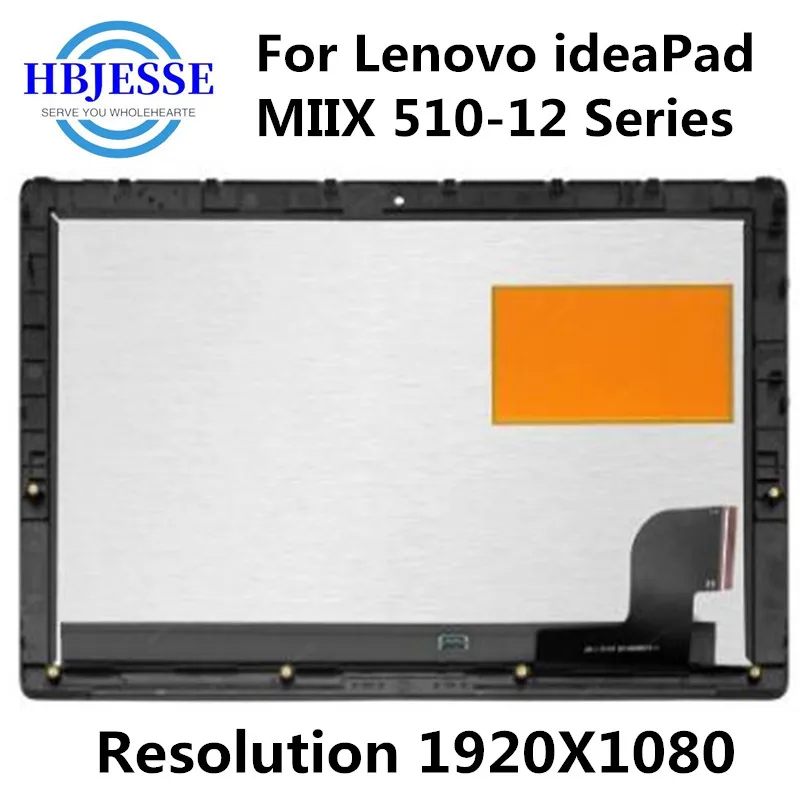 Sākotnējā LENOVO MIIX 510-12IKB 12-ISK 80XE par miix 510 LCD, LED Displejs, Touch Screen Digitizer Montāža Nomaiņa