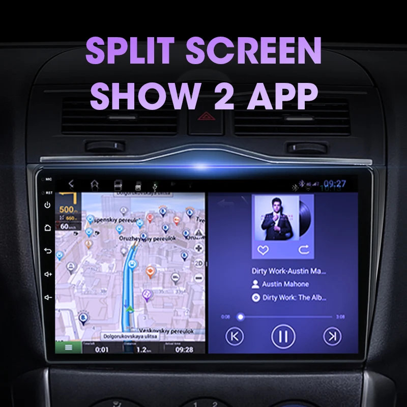 T6 Android10.0 Auto Radio LADA BA3 Granta Krusta 2018 2019 GPS Navigācijas Carplay ekrāna Multivides Video Atskaņotājs 2din Stereo