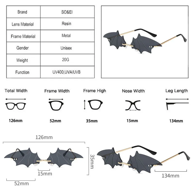 TIK&EI Modes Nelegālo Skaidrs Okeāna Lēcas, Briļļu Bat Forma Sievietēm Saulesbrilles Zīmola Dizainere bez apmales Dāmas, Saules Brilles Oculos