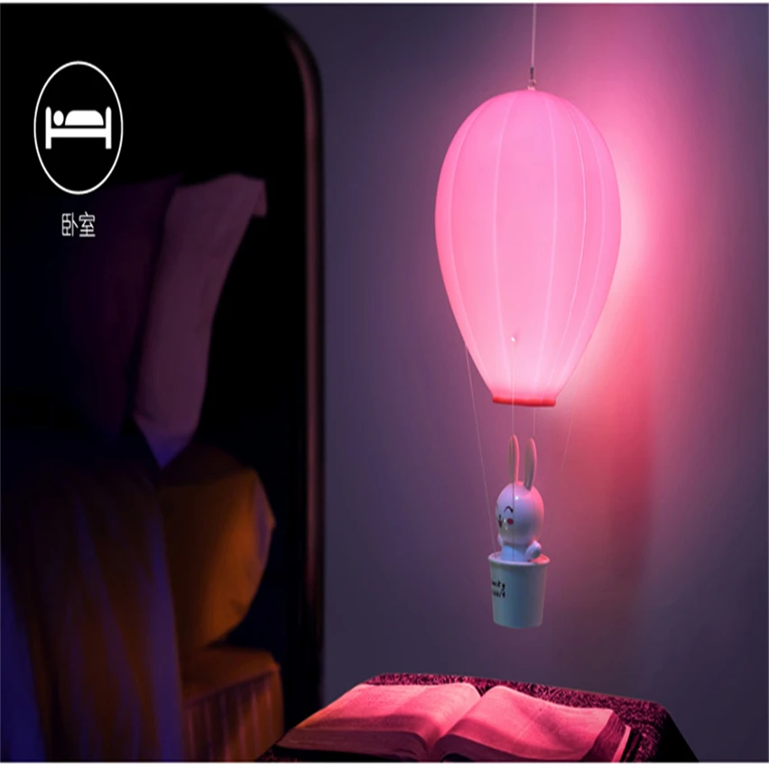 Touch Tālvadības pults Karstā Gaisa Balonu Nakts Apgaismojums, Bērnu Istabas Gultas Lampa, Guļamistaba USB Uzlādes Bērnu Barošanai Bērnu Apgaismojums