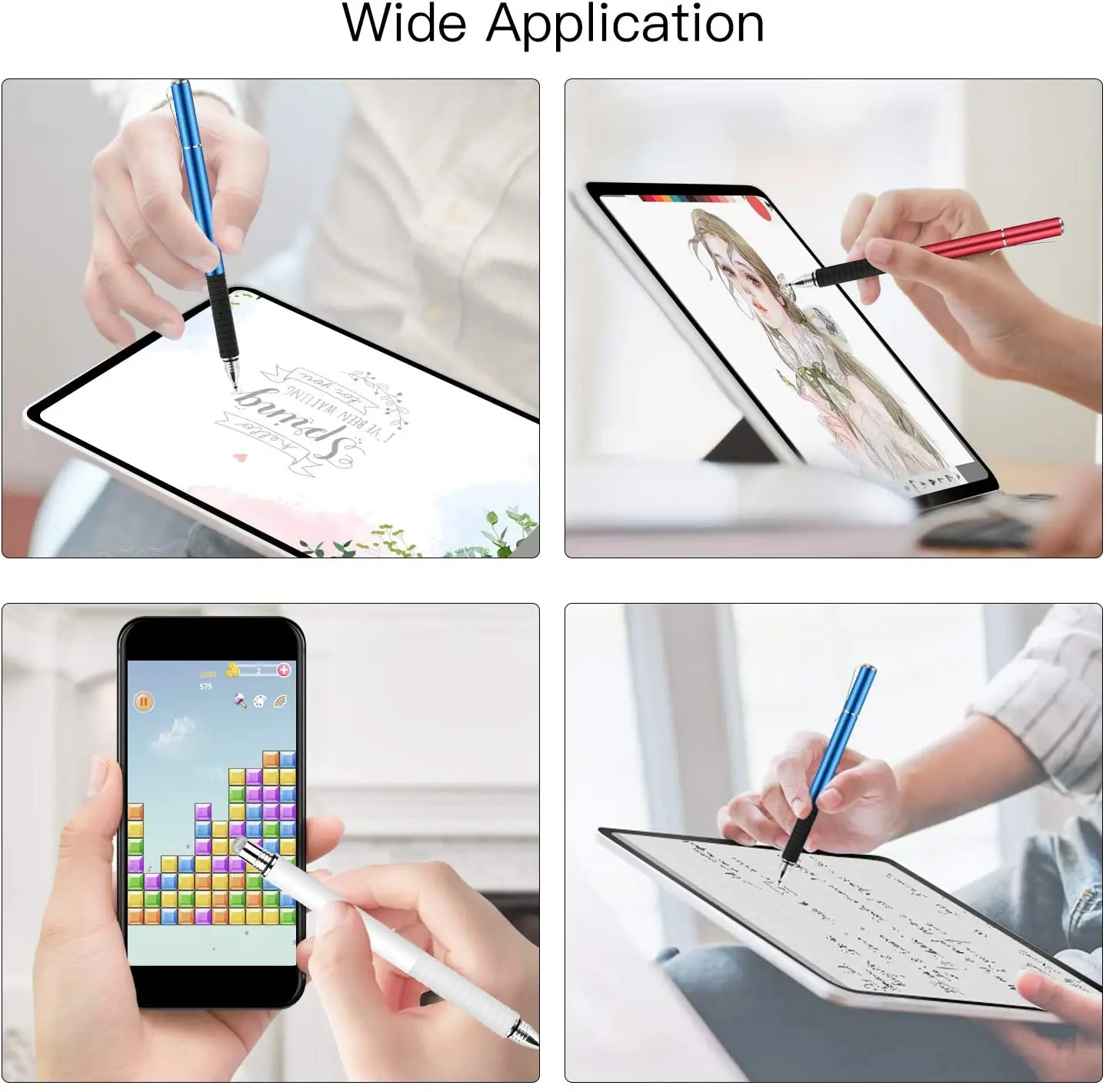 Universālie 2 In 1 Šķiedrvielu Irbuli par Tālruni, Tabletes Touch Pen Zīmēšanas Kapacitīvais Ekrāns Zīmuli Viedtālrunis, Ņemiet vērā, Smart Android Pildspalvu